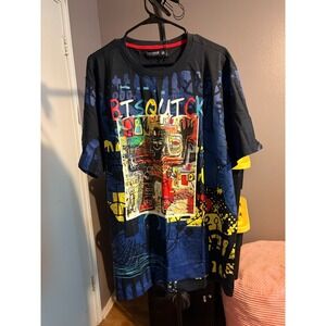 Contender Black and Multicolor Graphic‎ T-Shirt Sz L